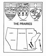 Coloring Pages Canada Arms Coat Map Prairies Social Studies Maps Canadian Sheets Colouring Honkingdonkey Grade Columbia British Activity Kids Fun sketch template