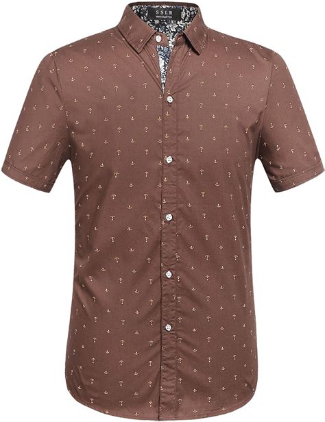mens classic brown cotton shirts casual shirts  men casual button  shirts men