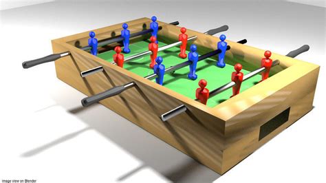 3d arcade game soccer table cgtrader
