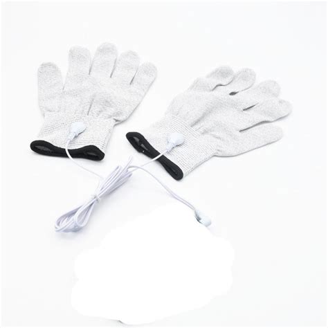 bdsm electric shock therapy electrode gloves for tens ems