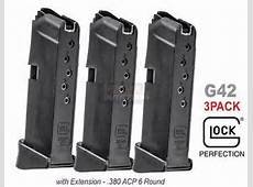 PACK Glock 42 Magazine G42 Mag .380 380 ACP 6 Round with Grip