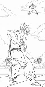Goku Vs Coloring Pages Piccolo Sonic Template sketch template