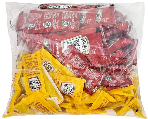 heinz condiment packets ketchup  mustard  total   flavor