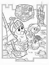 Veggie Tales Coloring Pages Printable Kids Veggietales Colouring Books Bible Story Characters Duke Pie War Great Along sketch template