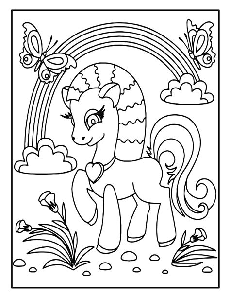 unicorn coloring pages  colored unicorn coloring pages