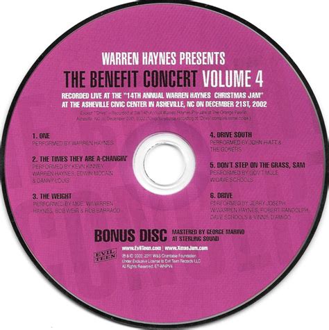 Warren Haynes Presents The Benefit Concert Volume 4 Bonus Disc 2011
