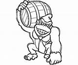 Kong Donkey Coloring Pages King Diddy Drawing Printable Dk Mario Super Games Color Line Print Clip Getcolorings Clipart Comments Coloringhome sketch template