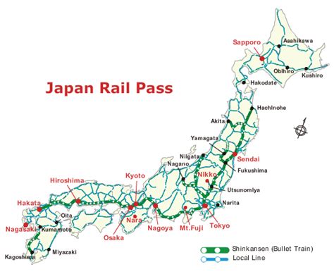Jr Pass Rail Line Map Japan Map Rail Pass