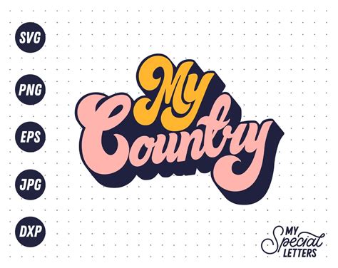 country svg lettering quote illustration  cricut cita etsy