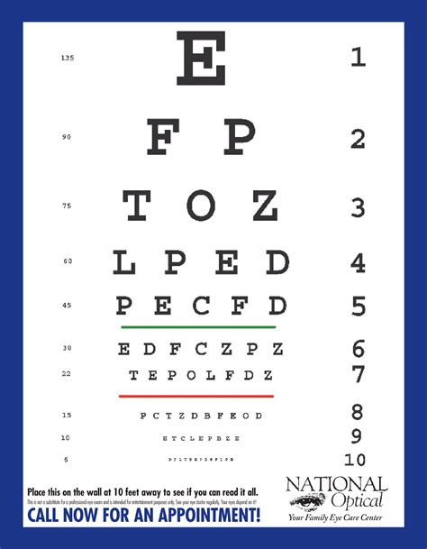 printable  eye chart image