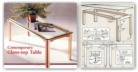 glass topped coffee table plans woodarchivist