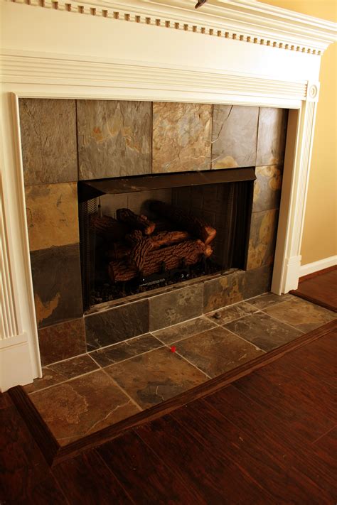 diy fireplace surround tile diy fireplace makeover centsational style monochromatic slate