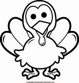 Turkey Coloring Pages Clip Thanksgiving Clipart Baby Drawing Choose Board Colouring sketch template