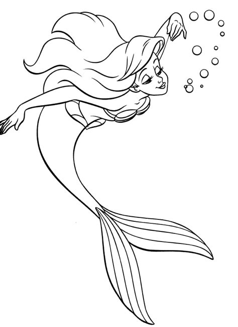 ariel colouring pages
