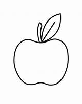 Apple Coloring Pages Apples Fruits Print Book Vegetables Designlooter sketch template