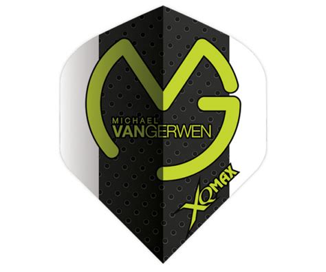 michael van gerwen std black white green logo  bullseye darts