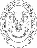 Connecticut Seal sketch template