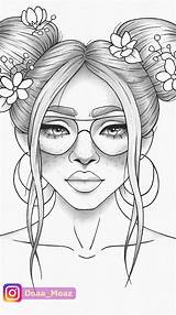 Coloring Coloriage Girl Girls Printable Outline Drawing Pages Drawings Adult Colouring Girly Colour Fashion Portrait Sheet Visage Adults Easy Draw sketch template