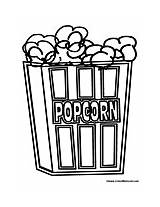 Popcorn Bag Coloring Pages Snack Snacks Food Chips Colormegood sketch template
