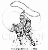 Horse Cowboy Lasso Roper Cow Catch Clipart Using Nortnik Andy Illustration Coloring Pages Flowers Royalty Poster Print Rodeo Carousel Bows sketch template