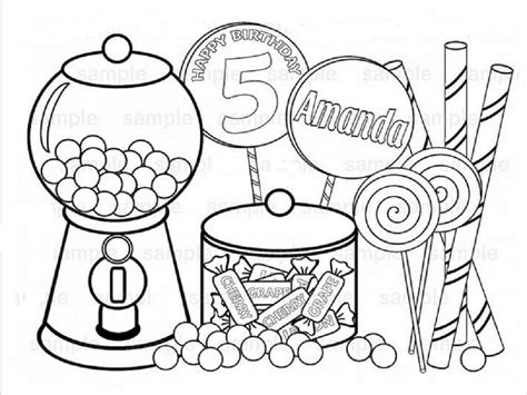 printable candy coloring pages coloring home