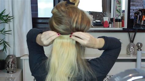 how to create a quick low bun using clip in hair extensions all 4 women