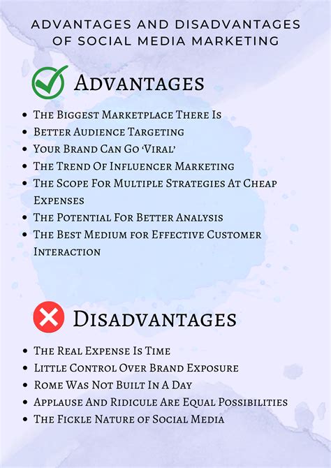 advantages  disadvantages  social media marketing innovination