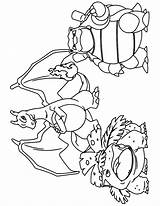 Pokemon Coloring Charizard Pages Blastoise Venusaur Clipart Cards Library sketch template