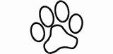 Paw Print Dog Outline Cougar Clipart Prints Lion Drawing Jaguar Clip Cheetah Silhouette Cliparts Blues Clues Line Wolf Blank Designs sketch template