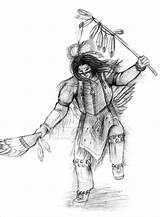 Native Pow American Wow Deviantart Sketch Drawing Woman Dancer Indian Drawings Women Artwork Bear sketch template