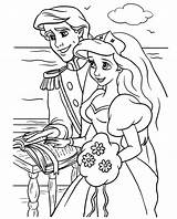 Mewarnai Pengantin Hochzeit Ariel Bestcoloringpagesforkids Coloringhome Princesses Prinzessin Maatjes sketch template