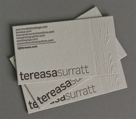 show  depth  letterpress business cards paste