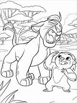 Lion Kion Coloring Pages Guard Color sketch template
