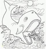 Jonah Coloring Whale Pages Kids Printable Divyajanani sketch template