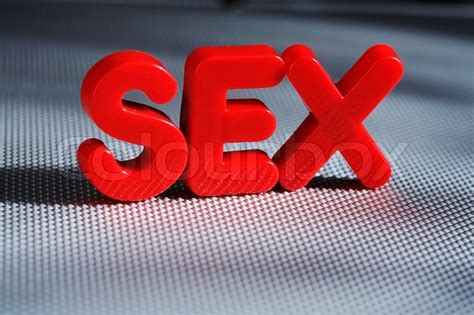 The Word Sex Written With Red Plastic Stock Image Colourbox