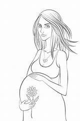 Coloring Pregnant Pages Woman Pregnancy Mom Baby Hand Printables Great 30seconds Flower Print Dress Showers Outline Tip Stock sketch template