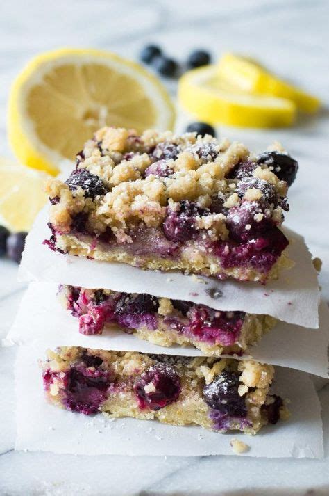 Blueberry Lemon Crumb Bars Desserts Blueberry Recipes Blueberry