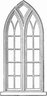 Window Gothic Windows Clip Church Clipart Castle Frame Glass Stained Drawing Door Arched Drawings Graphics Victorian Svg Thegraphicsfairy Potter Harry sketch template
