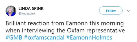 this morning viewers praise eamonn holmes for oxfam attack daily mail