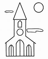 Church Coloring Pages Christ Jesus Old Color sketch template