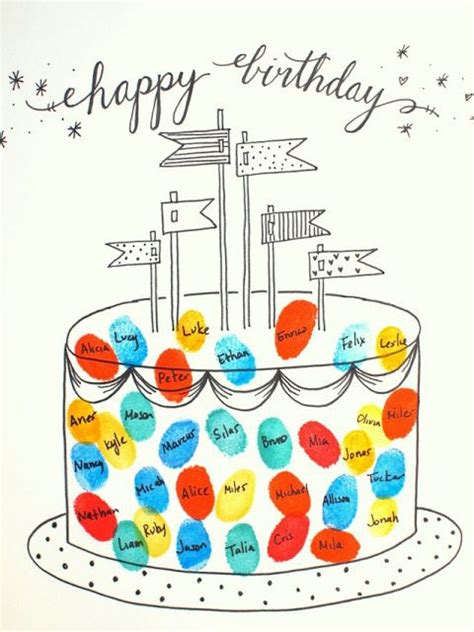 printable fingerprint birthday cards teacher birthday card