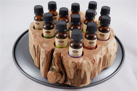 essential oil holder display stand   natural state  finish applied  bottles  shipping