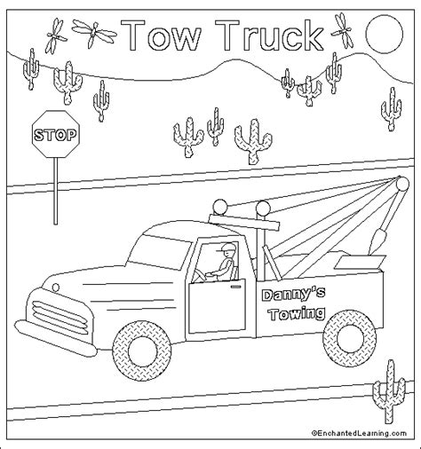 tow truck tow truck coloring pages