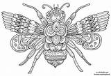 Coloring Mandalas Bees Bumblebee Bumble Zentangle Malvorlagen Ausmalen Orig12 Welshpixie Guardado sketch template