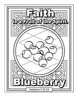 Spirit Fruit Coloring Pages Peach Faith Printable sketch template