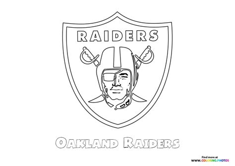 oakland raiders nfl logo coloring pages  kids