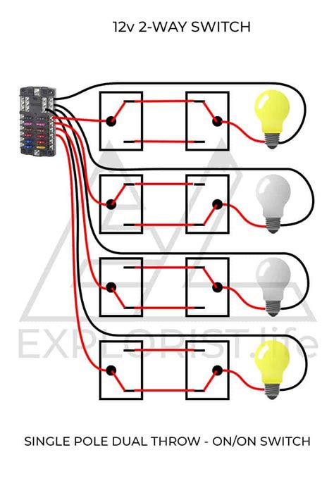 boat light switch wiring diagram light switch wiring  gang professional teqstone marine boat