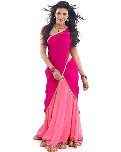 shruthi hassan half saree fancy sarees beautiful