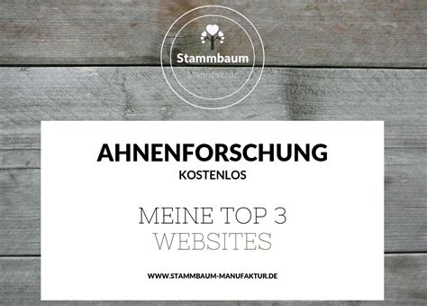 ahnenforschung kostenlos die besten websites