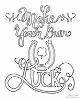 Coloring Pages Name Own Make Luck Printable Create Lucky Good Charms Words Print Girl Color Names Photoshop First Custom Getcolorings sketch template